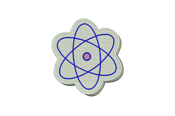 Atom Design Symbol: A Versatile Embroidery Choice