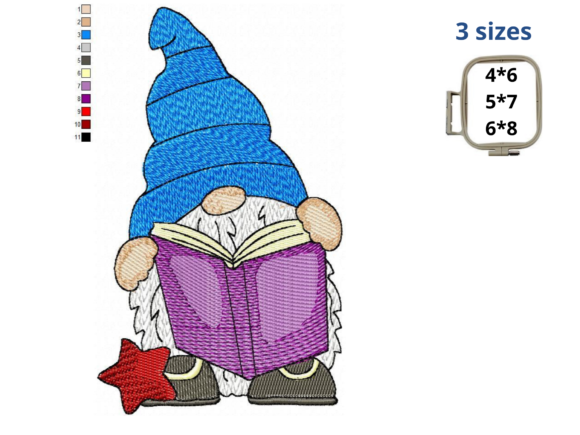 Charming School Gnome with Book for Seasonal Use