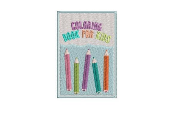 Coloring Book Cover: A Whimsical Embroidery Design