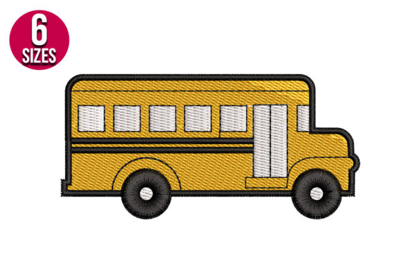 Creative School Bus Embroidery for Business