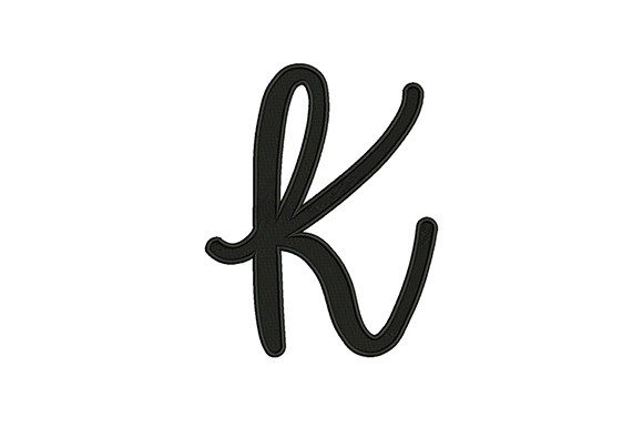Elegant Alphabet K for Seasonal Embroidery Projects