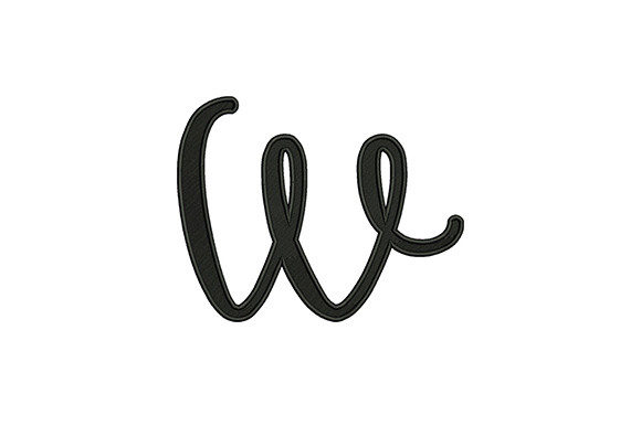 Elegant Alphabet W for Creative Embroidery Projects