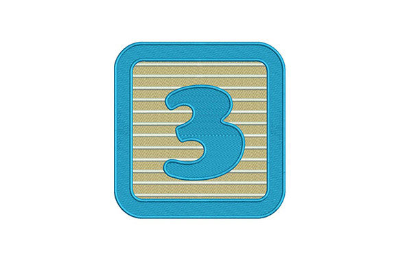 Exploring Number Three: A Versatile Embroidery Design