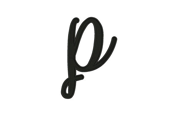 Italic Letter P: A Stylish Embroidery Addition