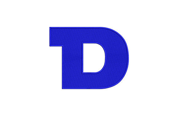 Letter D: A Versatile Embroidery Design for Apparel