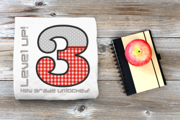 Level Up 3rd Grade Applique: A Fun Back-to-School Design