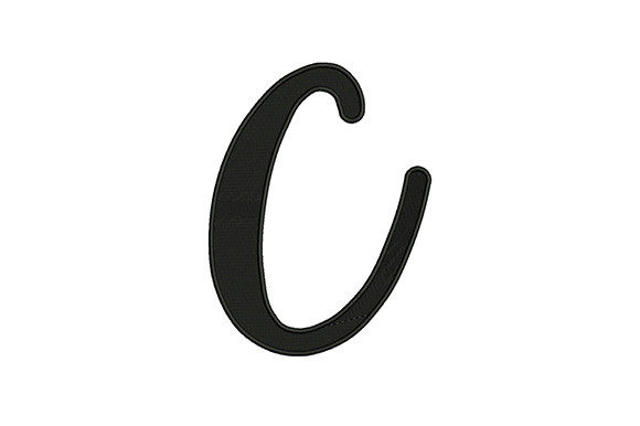 Lower Case Alphabet C: A Versatile Embroidery Design
