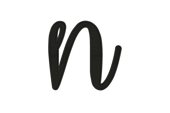Lower Case Alphabet N: A Charming Embroidery Design