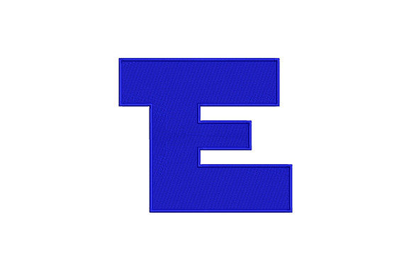 Minimalistic Letter E for Stylish Embroidery