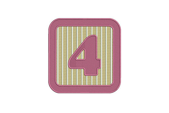 Number Four: A Charming Addition for Back-to-School Projects