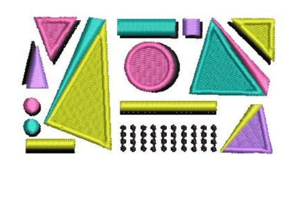 Retro Geometric Shapes: A Versatile Embroidery Design