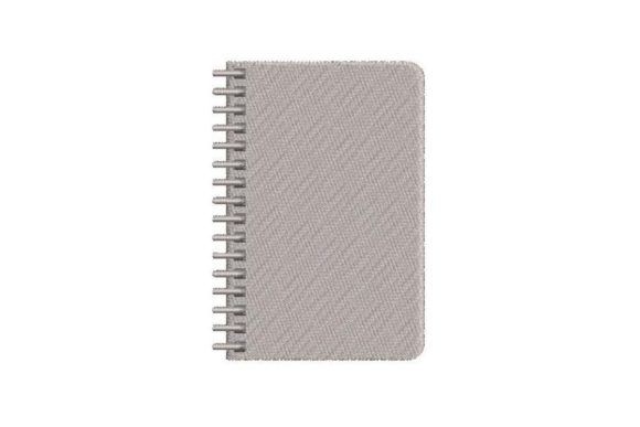 Silver Spiral Notebook: A Stylish Back to School Embroidery