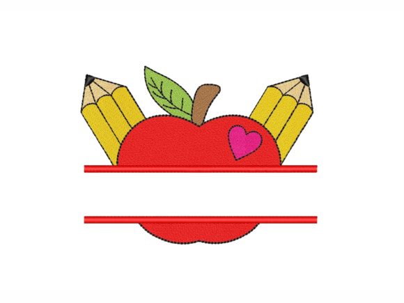 Split Apple: A Charming Addition to Your Embroidery Collection