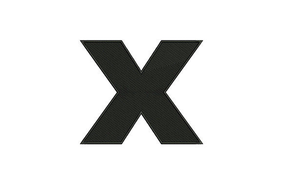 Stylish Letter X for Back-to-School Embroidery
